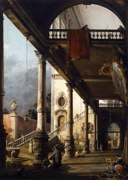 Canaletto Werke - perspektivische Ansicht mit Portikus Canaletto